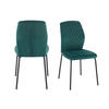 SADA STOLIČIEK 2 kus - čierna/zelená, Modern, kov/textil (46,5/92/56,5cm) - Livetastic