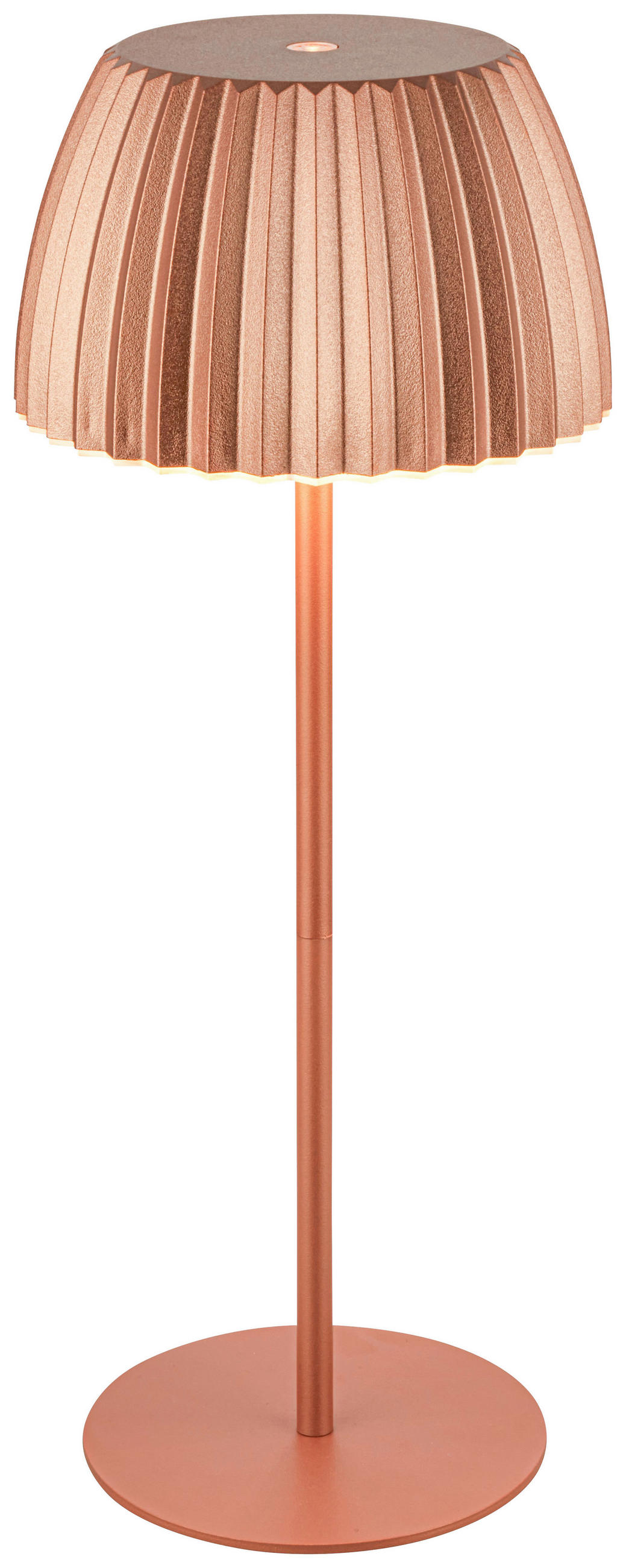 AKKU-TISCHLEUCHTE 14,5/36,5 cm  - Kupferfarben, Basics, Kunststoff/Metall (14,5/36,5cm)