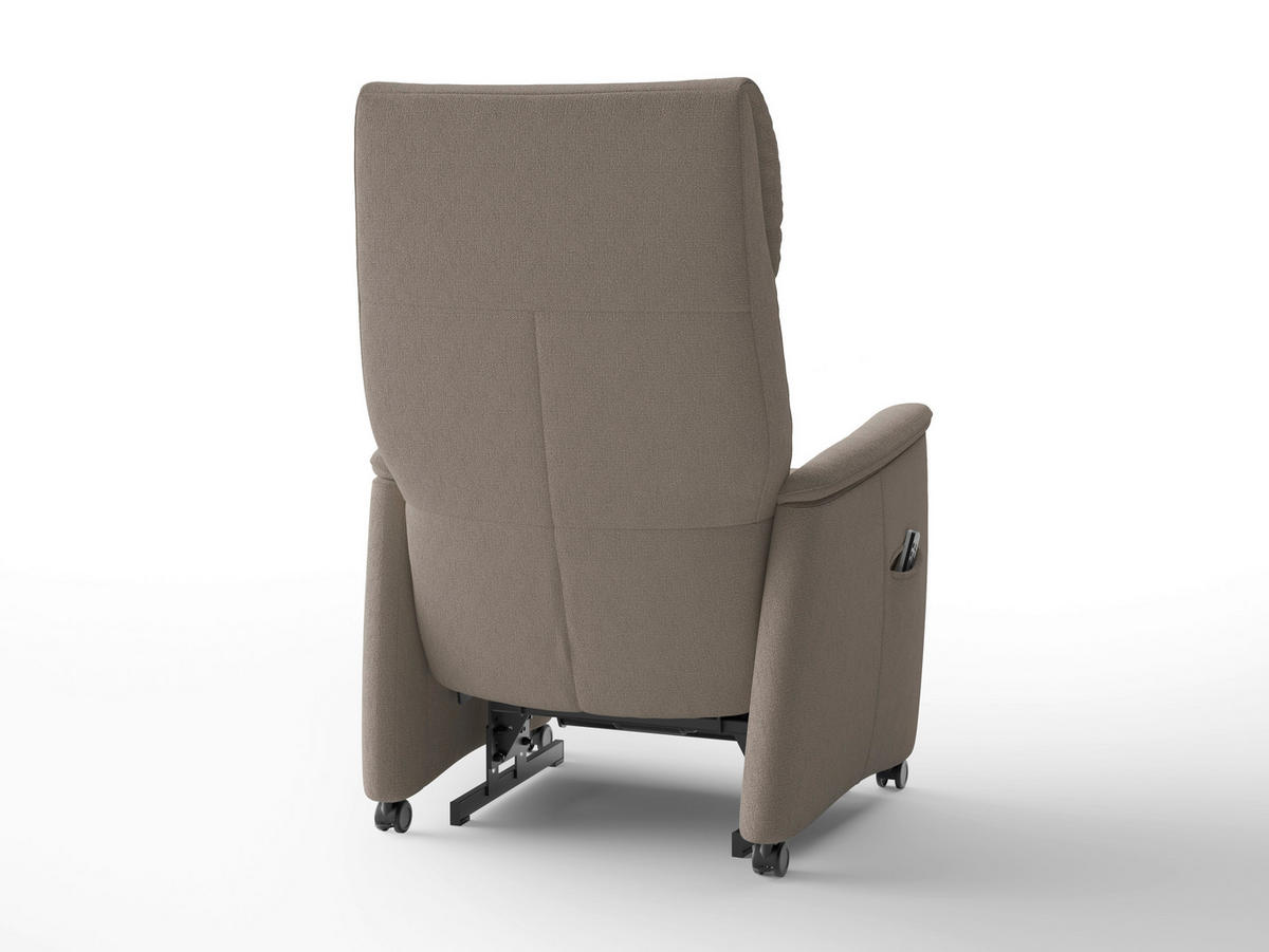 RELAXAČNÍ KŘESLO, textil, šedohnědá - černá/šedohnědá, Basics, textil/plast (76/110/84cm) - Sit & More