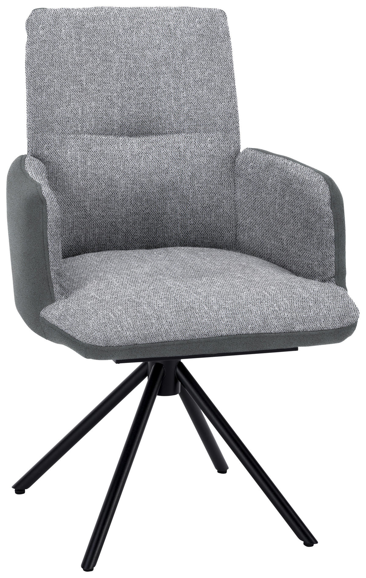 ARMLEHNSTUHL  Lederauswahl, Stoffauswahl, Typenauswahl  - Blau/Dunkelgrau, Design, Textil/Metall (58/91/62cm) - Dieter Knoll