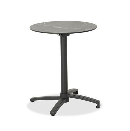 BISTROTISCH Metall, Kunststoff 60/60/73 cm  - Dunkelgrau/Anthrazit, Design, Kunststoff/Metall (60/60/73cm) - Niehoff Garden