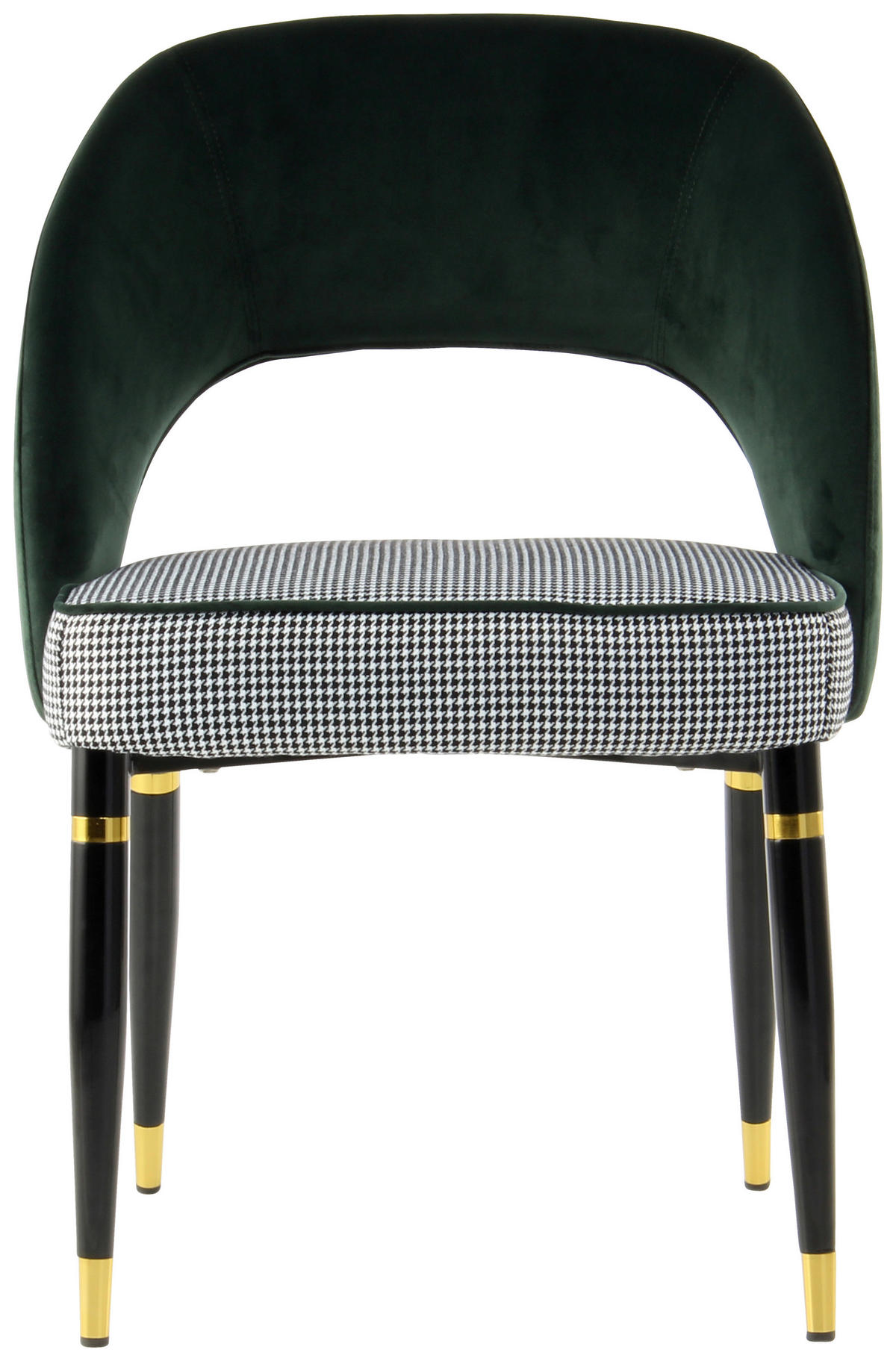 SADA STOLIČIEK 2 kus - čierna/zlatá, Modern, kov/textil (58/83/56cm) - MID.YOU
