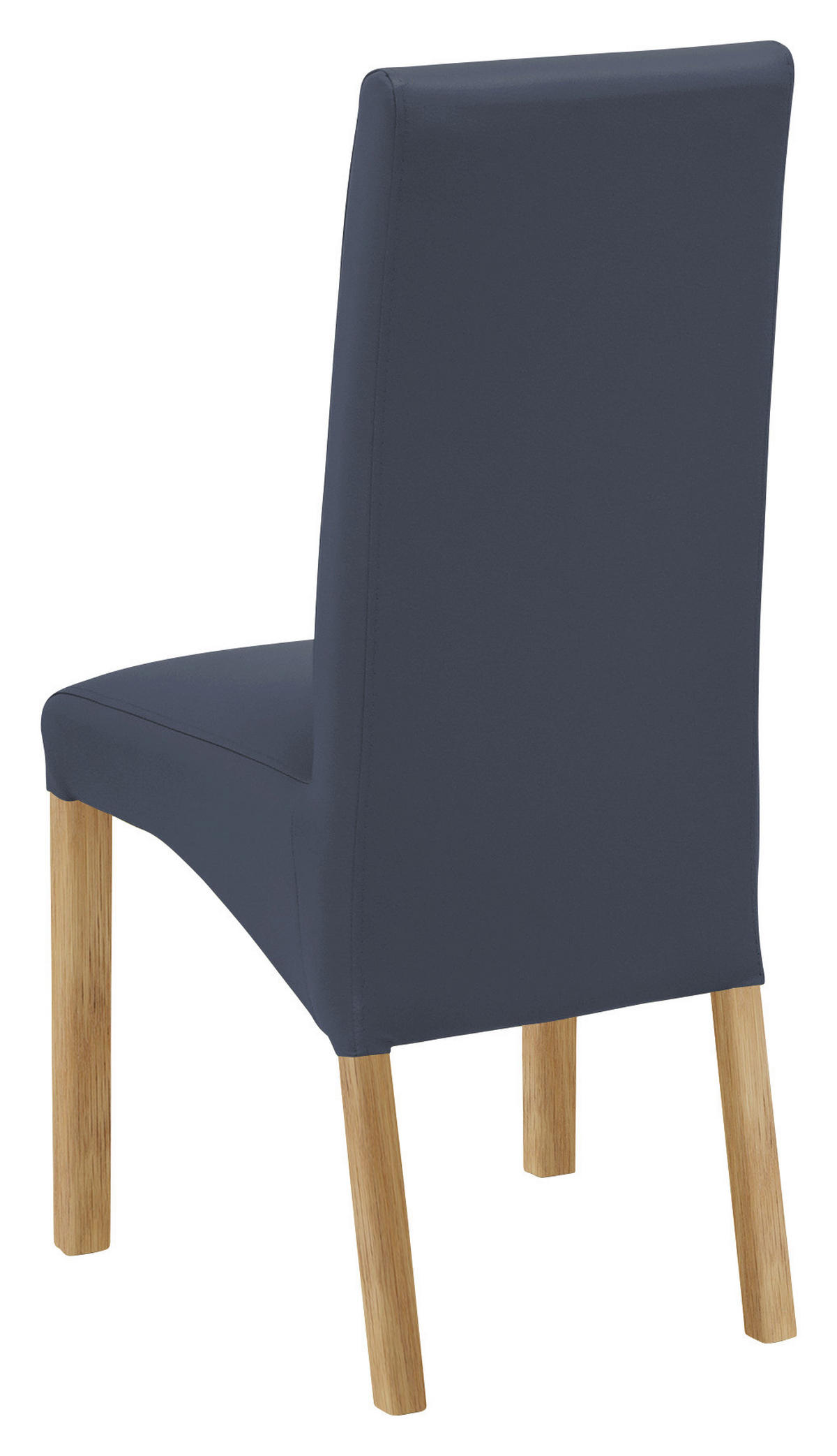 STUHL Lederlook Eichefarben, Dunkelblau  - Eichefarben/Dunkelblau, KONVENTIONELL, Holz/Textil (47/102/57cm) - Carryhome