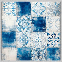 LEINWANDBILD Abstraktes 55/55 cm  - Multicolor, Basics, Holz/Papier (55/55cm) - Euroart