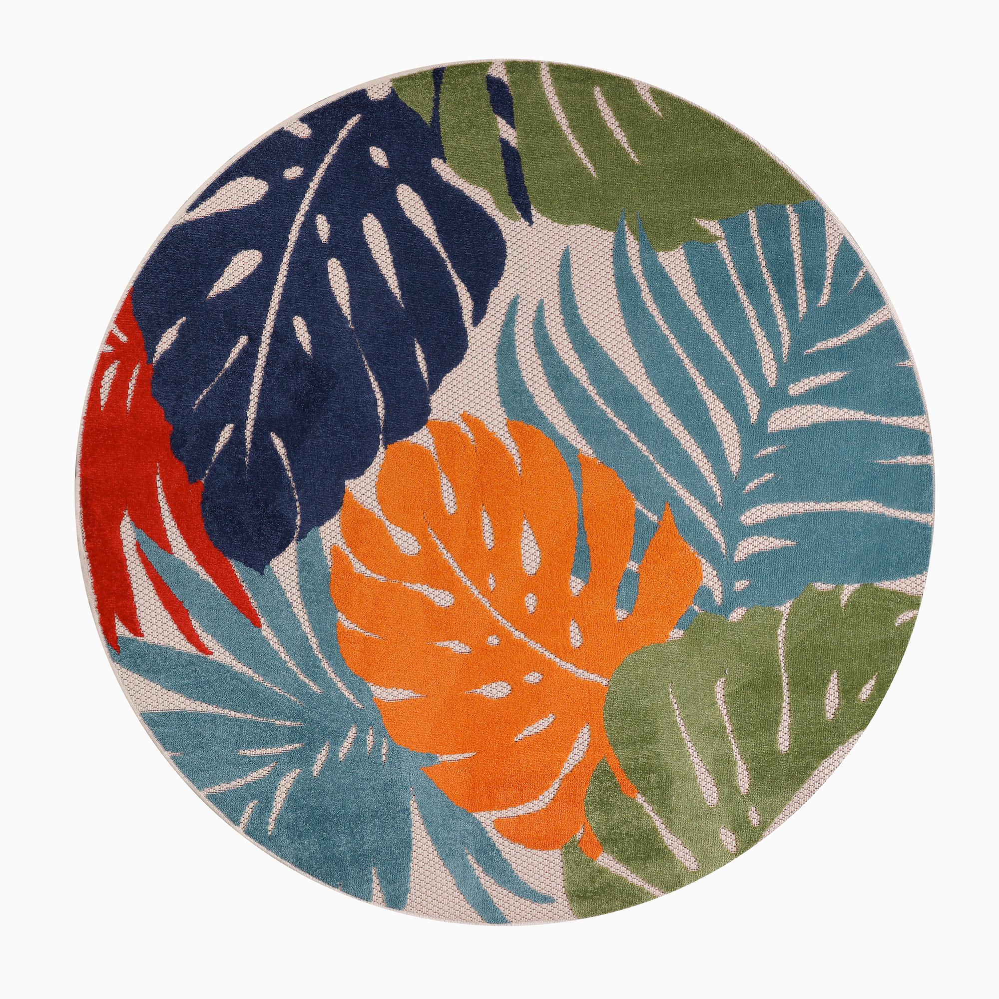 TEPIH ZA UNUTAR./VANJ. UPORAB  120 cm  plava, zelena  Floral  - zelena/plava, Lifestyle, tekstil/plastika (120cm)