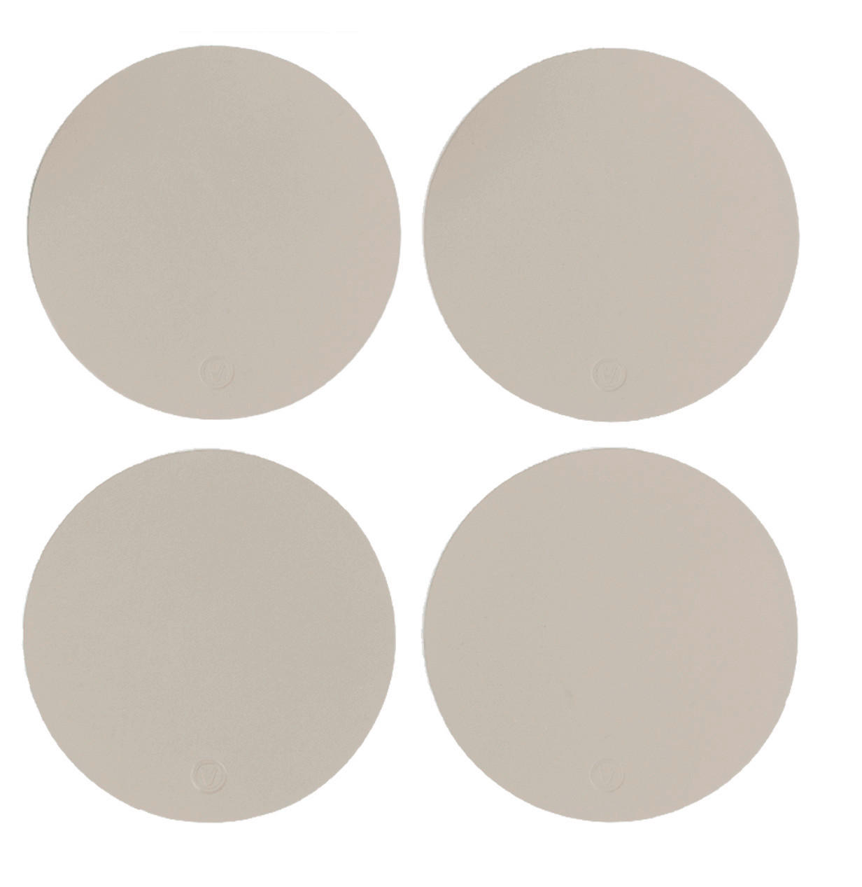 GLASUNTERSETZER  - Graubraun, Basics, Leder (11/11/0.2cm)