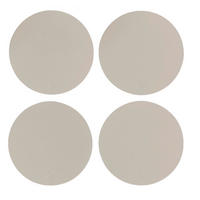 GLASUNTERSETZER  - Graubraun, Basics, Leder (11/11/0.2cm)