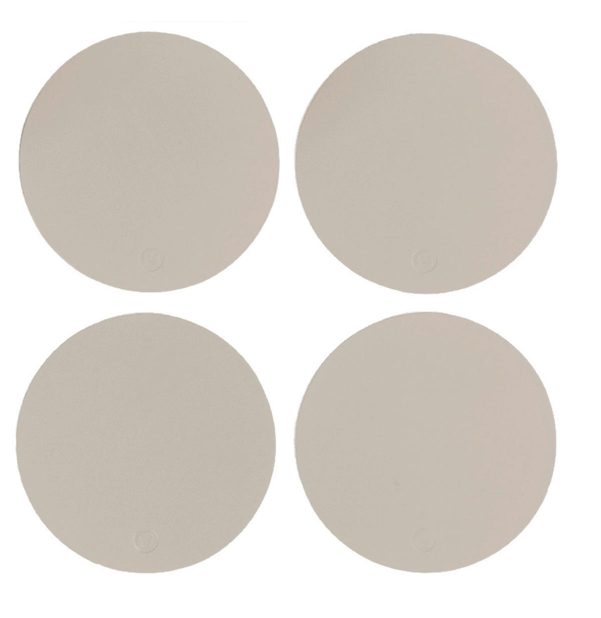 GLASUNTERSETZER  - Graubraun, Basics, Leder (11/11/0.2cm)