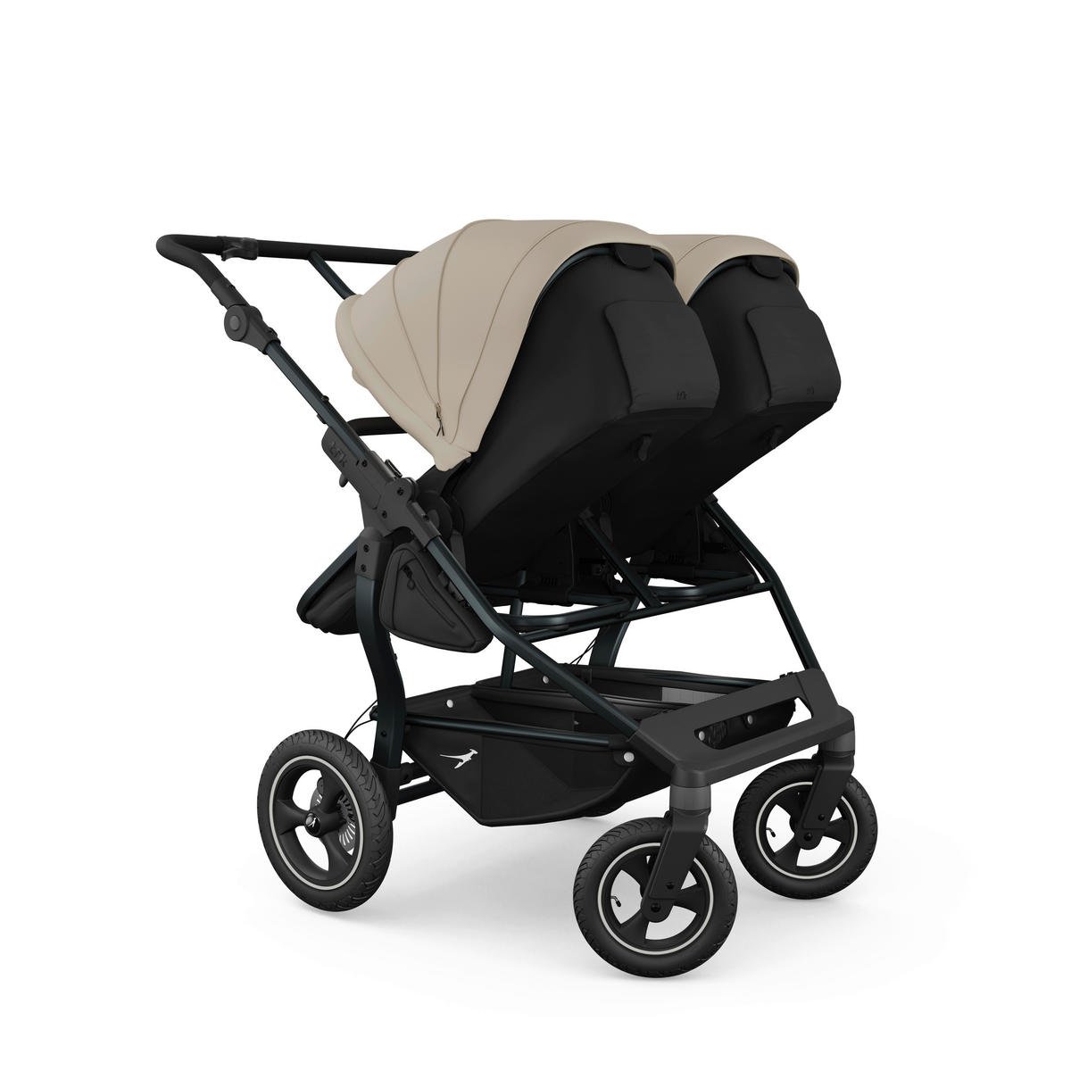 GESCHWISTERWAGEN Duo 2-in-1 Kombi  - Sandfarben/Anthrazit, Basics, Textil/Metall (79/111/110cm) - TFK