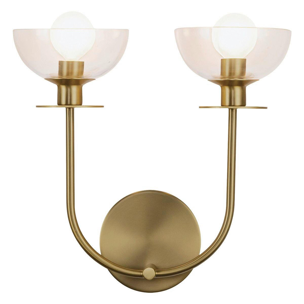 NÁSTENNÉ SVIETIDLO, 29,2/30,5/14,6 cm - zlatá, Konventionell, kov/sklo (29,2/30,5/14,6cm) - Elstead Lighting