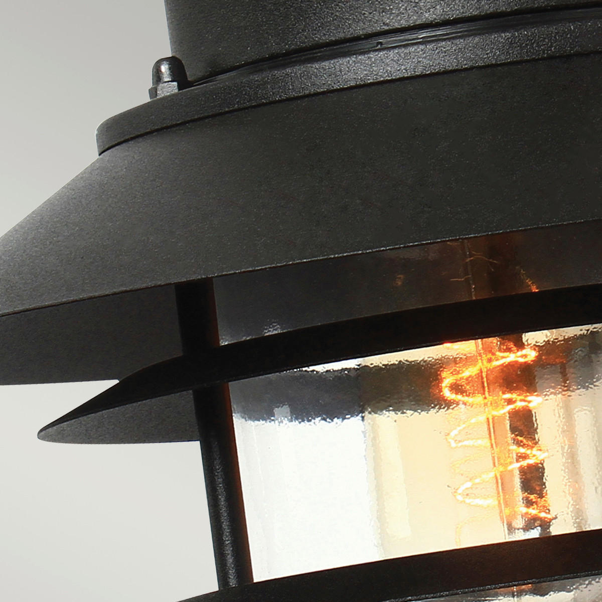 AUSSENWANDLEUCHTE - Schwarz, Konventionell, Glas/Metall (22/23,6cm) - Elstead Lighting