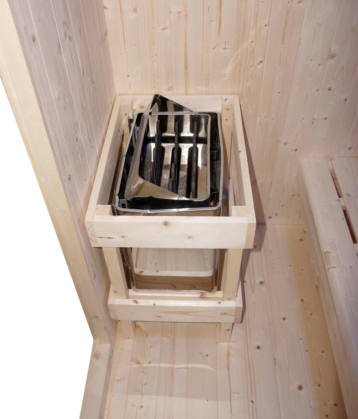 INFRAROTKABINE für 4-6 Personen Lahti  - Fichtefarben, KONVENTIONELL, Holz (198/181,5/202,2cm) - Sanotechnik