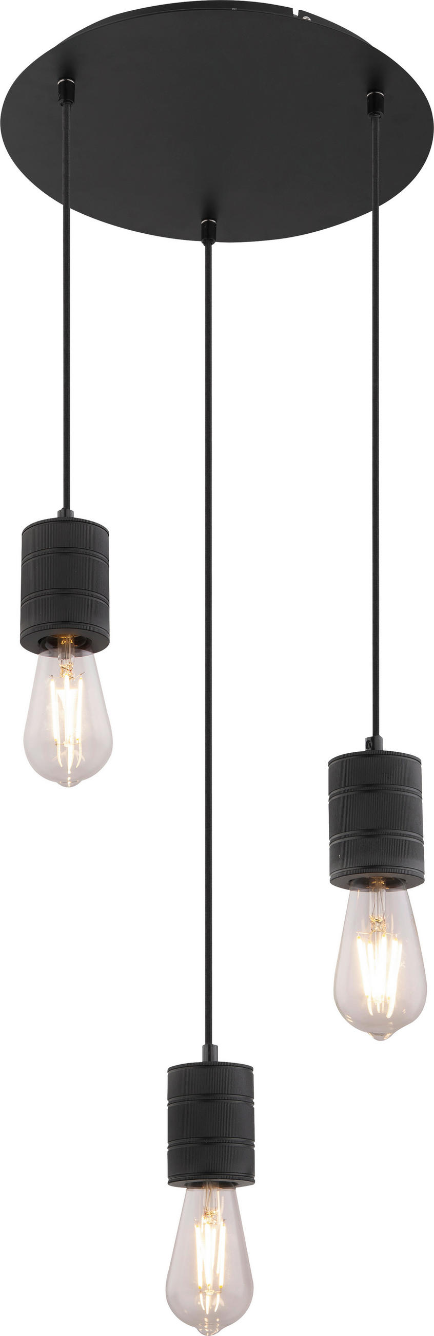 HÄNGELEUCHTE 35/160 cm  - Schwarz, Trend, Metall (35/160cm) - Marama