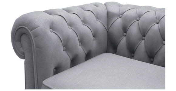 CHESTERFIELD-SOFA Webstoff Hellgrau  - Wengefarben/Hellgrau, LIFESTYLE, Holz/Textil (206/76,5/96cm) - Landscape