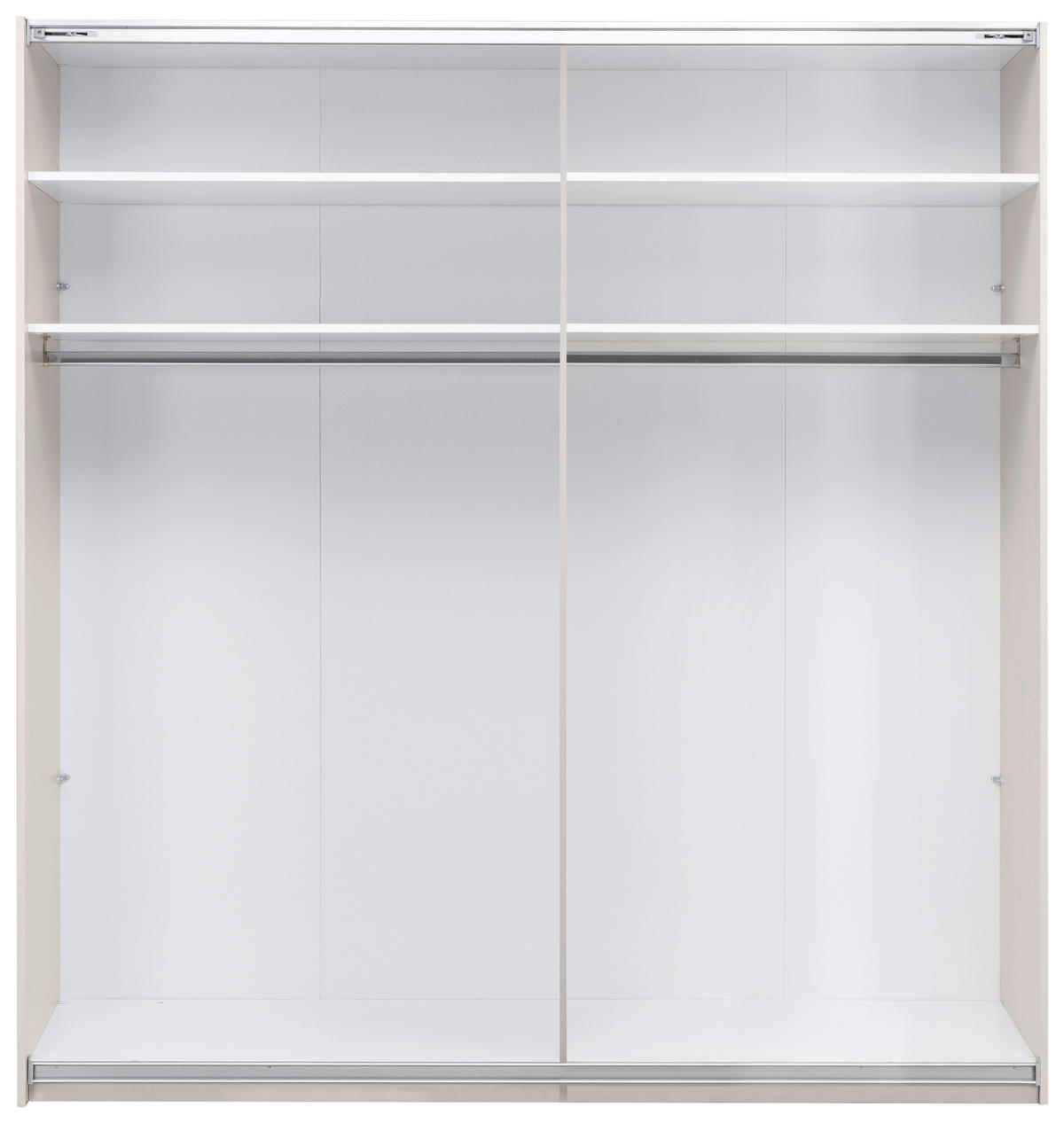 SCHIEBETÜRENSCHRANK 200/210/62 cm 2-türig Kaschmir  - Kaschmir/Schwarz, MODERN, Holzwerkstoff/Metall (200/210/62cm) - MID.YOU