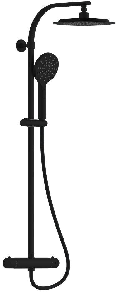 DUSCHHUVUD SET - svart, Basics, plast (104/7,5/31cm)