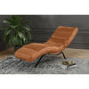 RELAXLIEGE Echtleder Rostfarben, Kastanienfarben  - Kastanienfarben/Rostfarben, Design, Leder/Metall (65/65-95/171cm) - Livetastic