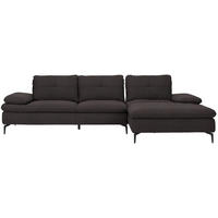 ECKSOFA Webstoff Schwarz  - Schwarz, Design, Textil/Metall (301/179cm) - Chilliano