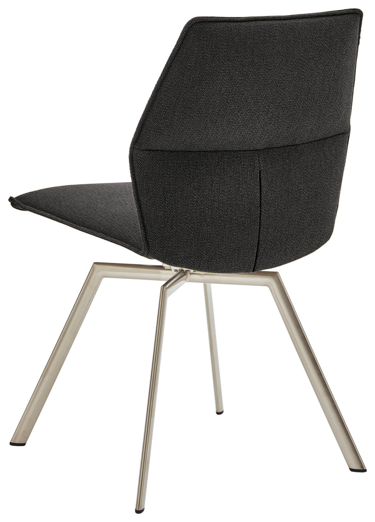 STUHL  in Stahl  - Edelstahlfarben/Anthrazit, Design, Textil/Metall (49/86/60cm) - Venjakob