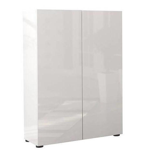 home24 Schuhschrank Mister Weiß 80x115x34 cm