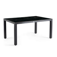 GARTENTISCH 180/100/75 cm Metall Anthrazit, Schwarz  - Anthrazit/Schwarz, Basics, Kunststoff/Metall (180/100/75cm) - Tierra Outdoor