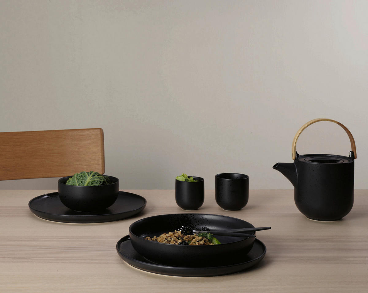 GOURMETTELLER coppa kuro 22 cm  - Schwarz, Basics, Keramik (22cm) - ASA