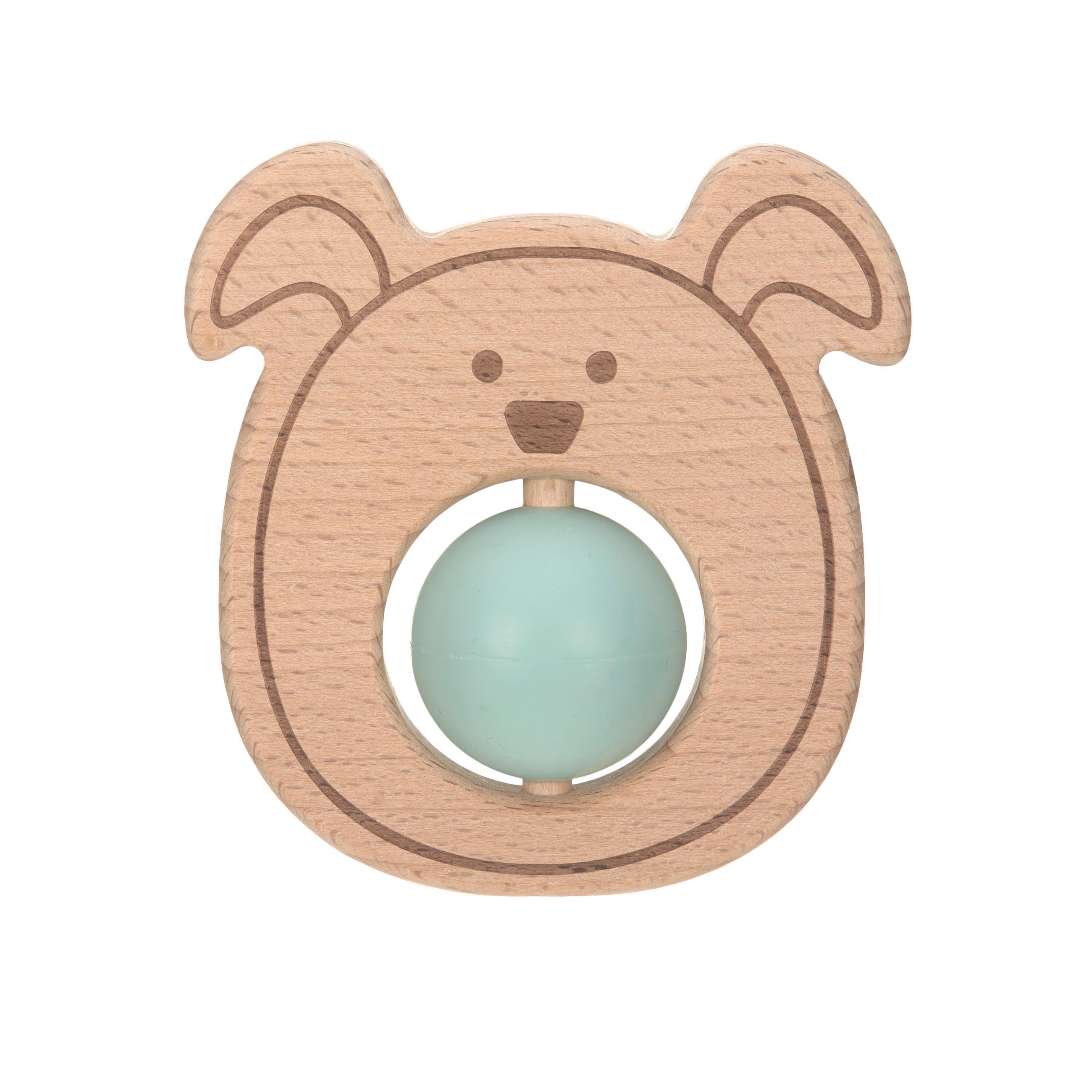 BEIßRING - Türkis/Buchefarben, Basics, Holz/Kunststoff (8,5/3/8,4cm) - Lässig