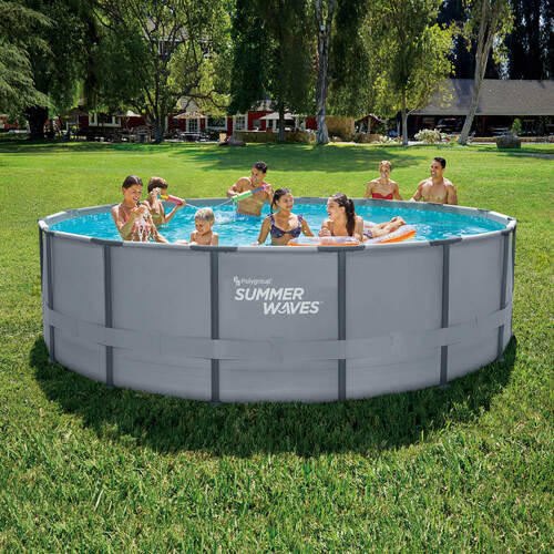 POOL 488/122 cm  - Anthrazit, KONVENTIONELL, Kunststoff (488/122cm) - Ambia Garden