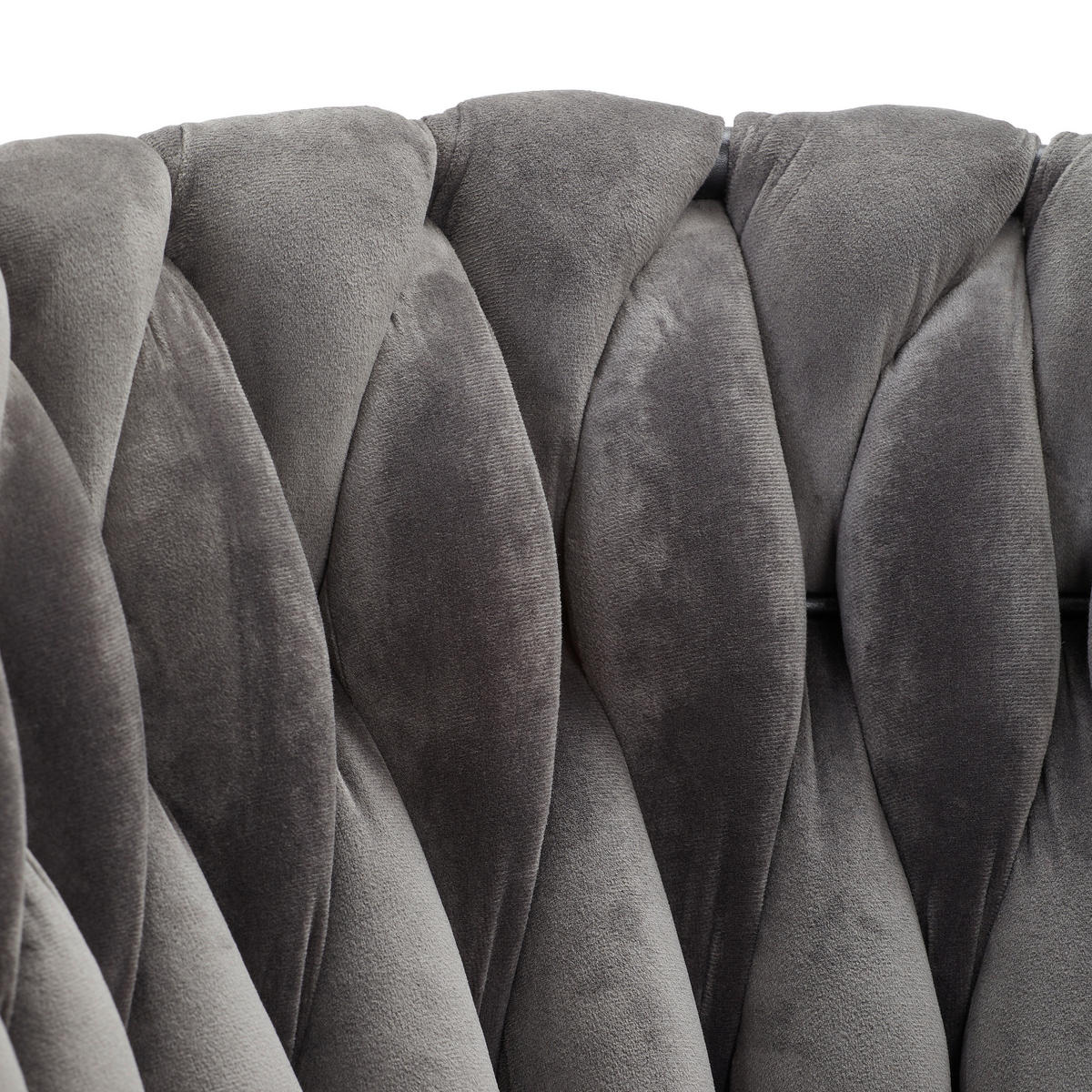 SCAUN in metal, textil gri  - negru/gri, Modern, metal/textil (63/58/78cm) - Livetastic