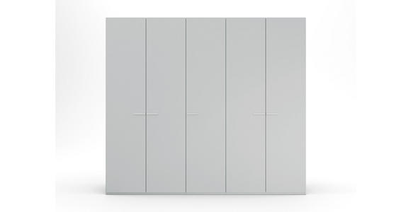 DREHTÜRENSCHRANK 251/235/60 cm 5-türig Hellgrau - Hellgrau, Trend, Glas/Holzwerkstoff (251/235/60cm) - Novel