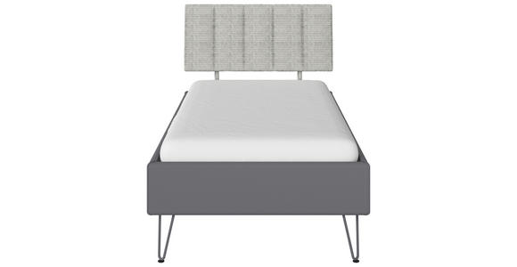 BETT 90/200 cm  in Grau  - Grau, Design, Holzwerkstoff/Textil (90/200cm) - Carryhome