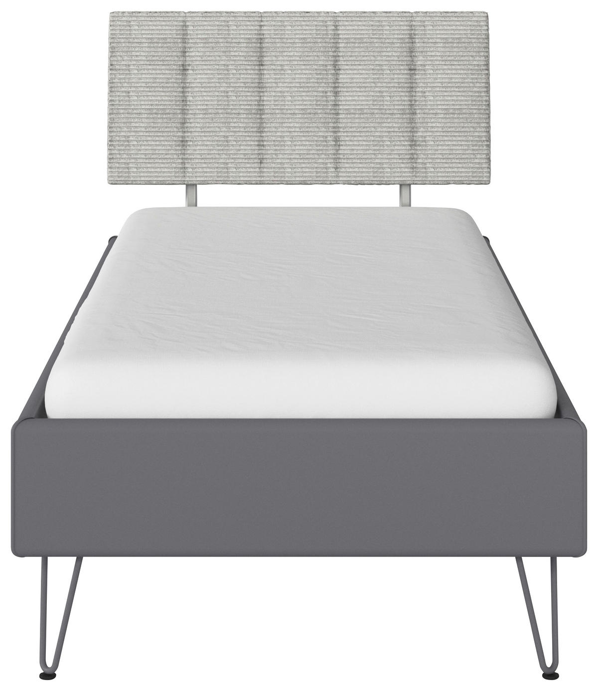 BETT 90/200 cm  in Grau  - Grau, Design, Textil/Metall (90/200cm) - Carryhome