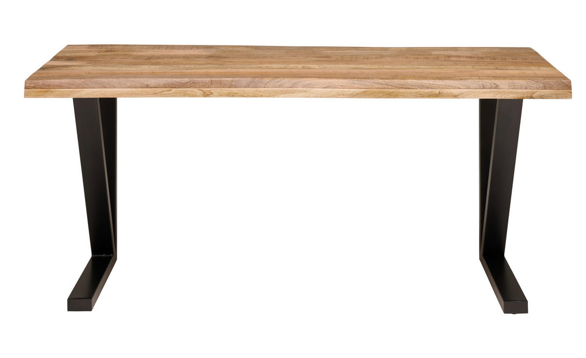 ÍRÓASZTAL  - natúr színű/fekete, Modern, fa/fém (175/76/80cm) - Livetastic