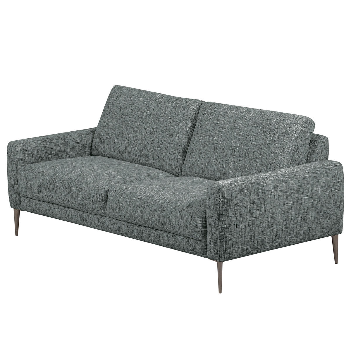3-SITZER-SOFA SPRING in Webstoff Anthrazit Modern  - Anthrazit/Schwarzchrom, Design, Textil/Metall (187/85/92cm) - Livetastic