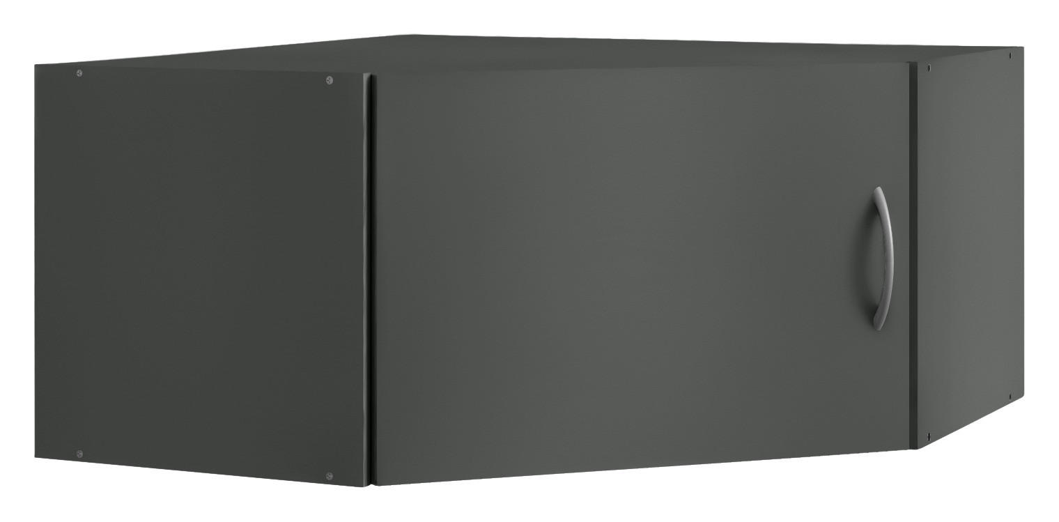 AUFSATZSCHRANK 80/40/80 cm  in  - Alufarben/Graphitfarben, KONVENTIONELL, Holzwerkstoff/Kunststoff (80/40/80cm) - Xora