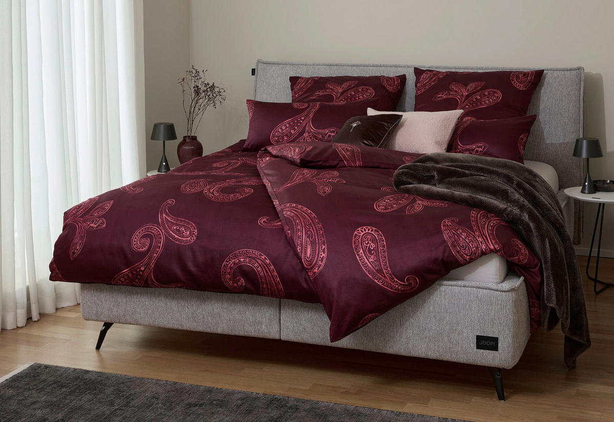 BETTWÄSCHE Makosatin 135/200 cm  - Rot, Basics, Textil (135/200cm) - Joop!