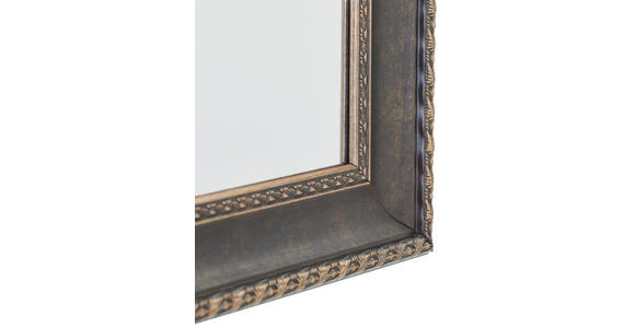 WANDSPIEGEL 64/49/2 cm in rechteckig - Dunkelbraun/Silberfarben, Design, Glas/Holzwerkstoff (64/49/2cm) - Carryhome
