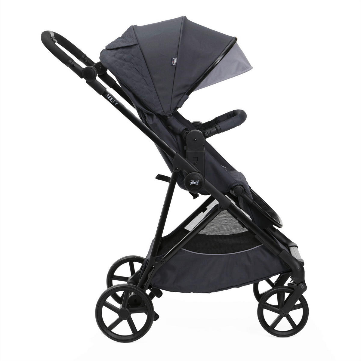BUGGY SEETY  - Dunkelgrau/Schwarz, Basics, Textil/Metall (55/73/99-110cm) - Chicco