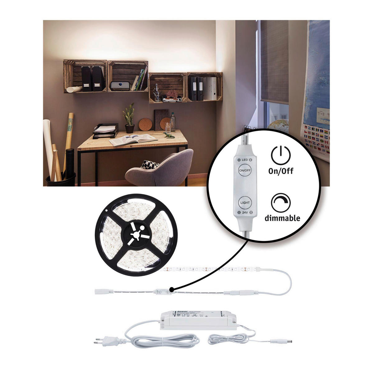 LED-STRIP 500 cm  78960  - Weiß, Basics, Kunststoff (500cm) - Paulmann