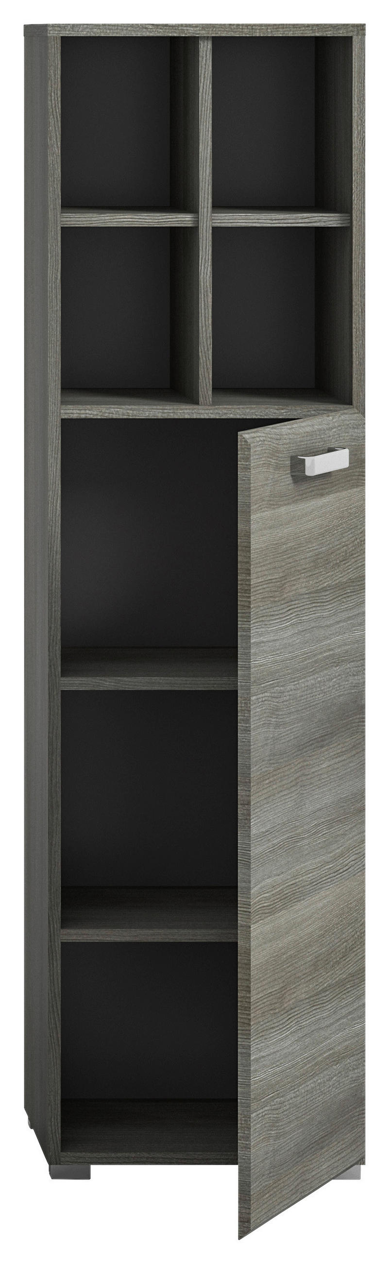 MIDISCHRANK 40/146/33 cm  - Silberfarben/Grau, MODERN, Holzwerkstoff/Kunststoff (40/146/33cm) - MID.YOU