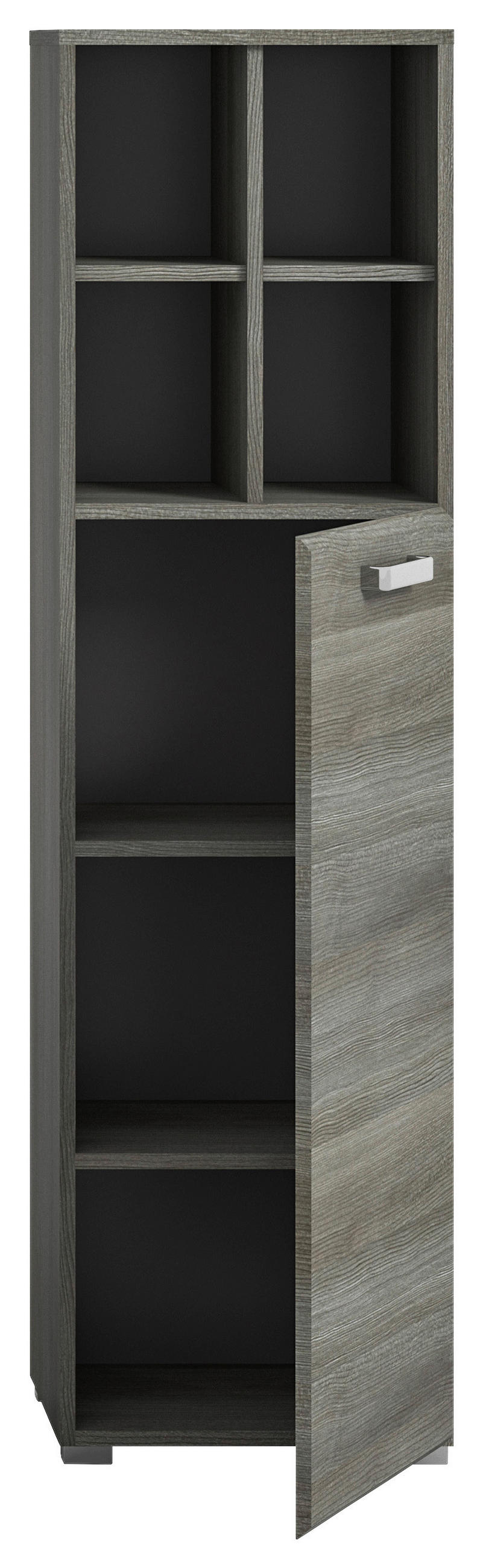 Thumbnail - Mid.you Midischrank, Grau, Kunststoff, 2 Fächer, 40x146x33 cm, stehend, Badezimmer, Badezimmerschränke, Midischränke
