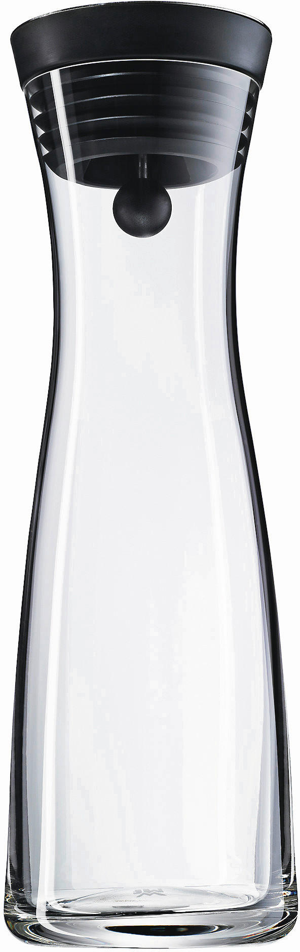 WMF Wasserkaraffe Basic Klar, Schwarz, Edelstahl