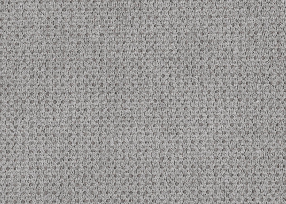 HOCKER in Textil Hellgrau  - Edelstahlfarben/Hellgrau, Design, Textil/Metall (120/43/70cm) - Hom`in
