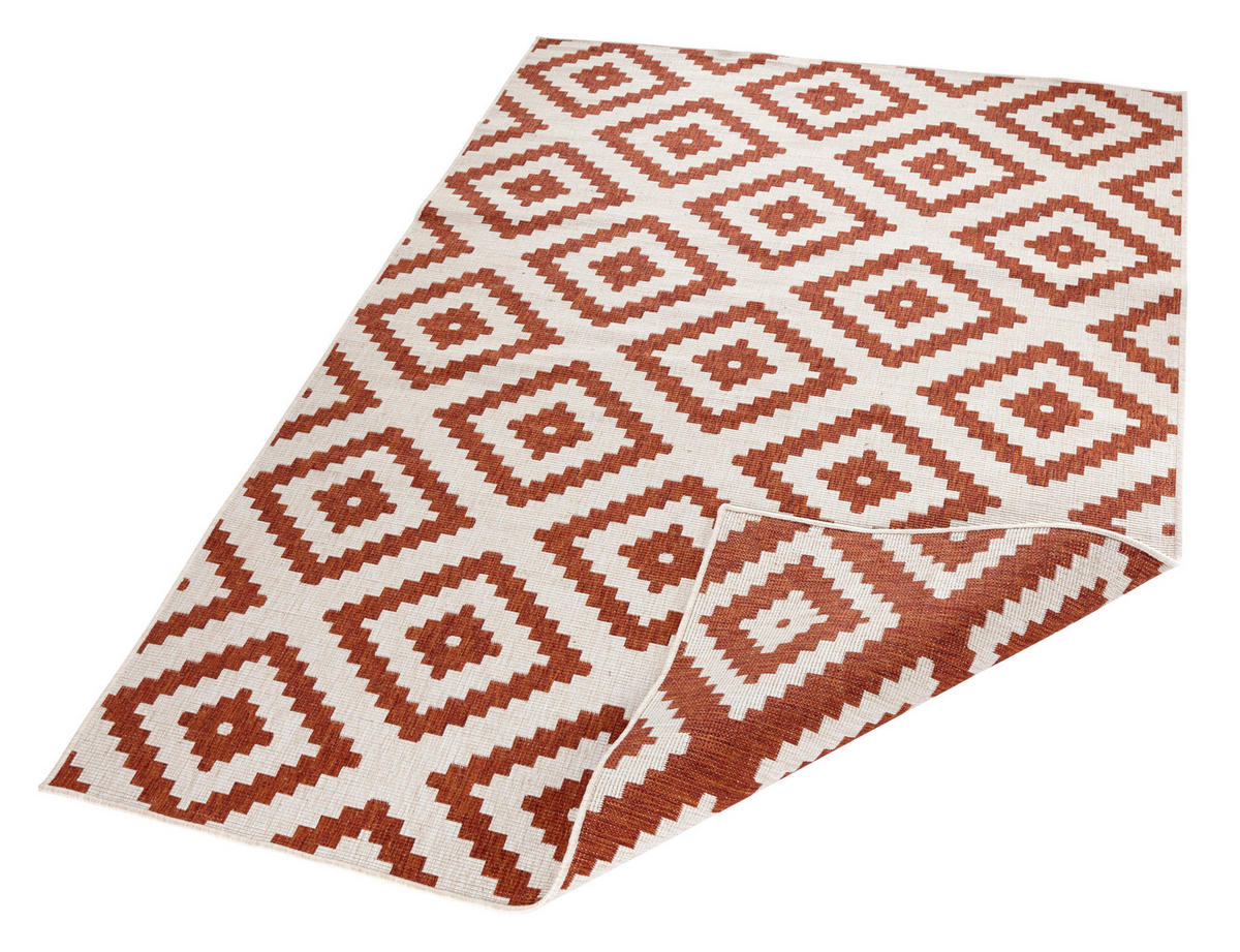 OUTDOORTEPPICH 240/340 cm Twin Creme, Terracotta  - Terracotta/Creme, Basics, Kunststoff (240/340cm)