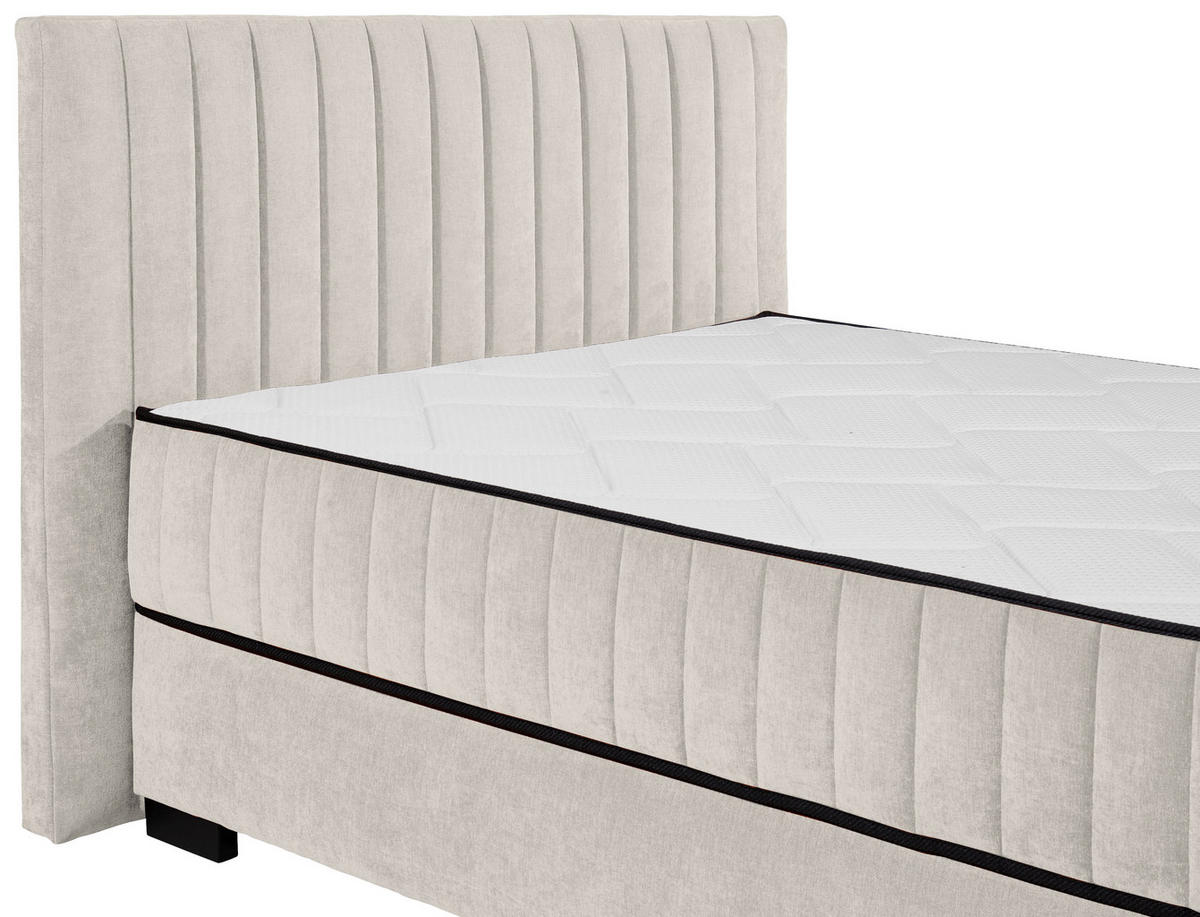 BOXBETT 140/200 cm  in Beige  - Beige/Schwarz, Modern, Holzwerkstoff/Kunststoff (140/200cm) - MID.YOU