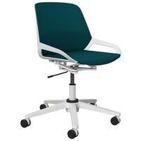 DREHSTUHL  in Weiss, Petrol  - Weiss/Petrol, Design, Kunststoff/Textil (70/68/40cm) - Aeris