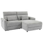ECKSOFA in Webstoff Grau  212/101 cm  - Schwarz/Grau, Design, Kunststoff/Textil (212/101cm) - Carryhome