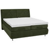 BOXSPRINGBETT 180/200 cm  in Dunkelgrün  - Dunkelgrün/Schwarz, Konventionell, Textil/Metall (180/200cm) - Dieter Knoll