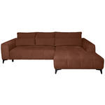 ECKSOFA  in Chenille Rostfarben  279/222 cm  - Rostfarben/Schwarz, KONVENTIONELL, Kunststoff/Textil (279/222cm) - Hom`in