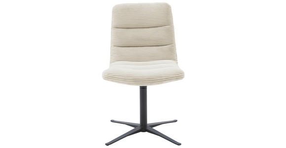 STUHL - Taupe/Schwarz, Design, Textil/Metall (61/88/66cm) - Dieter Knoll